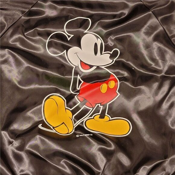 Chalk Line Vintage Disney Mickey Mouse Satin Jacket Size Medium READ - Picture 9 of 11